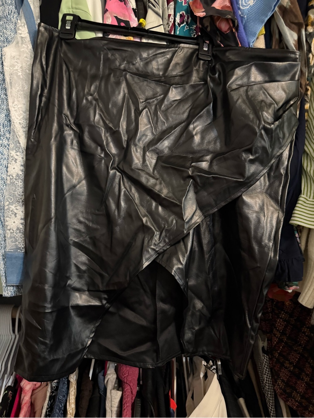 Shein Faux Leather Asymmetrical Skirt
